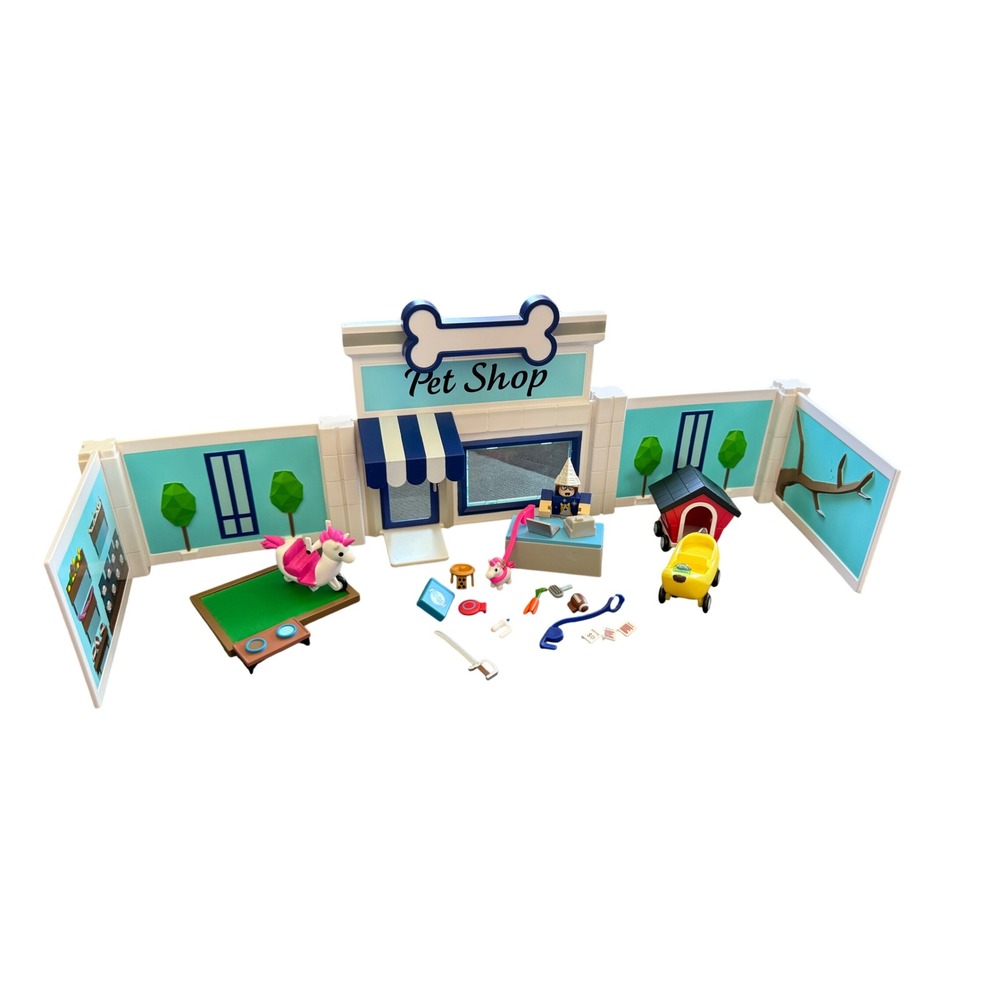 Roblox Adopt Me Pet Shop Playset with Unicorn Figures and Accessories
